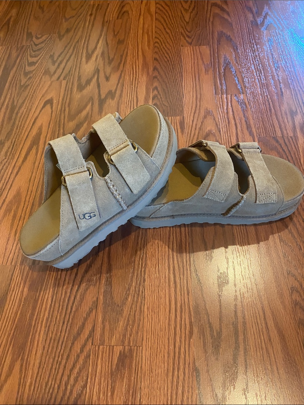 Ugg Goldenstar Hi Slide sandals.